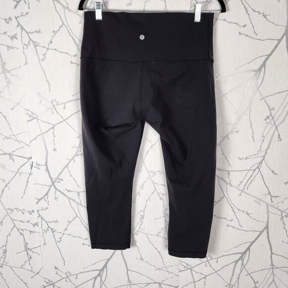 Lululemon Black Luon High Rise Wunder Under Crop - Picture 3 of 6